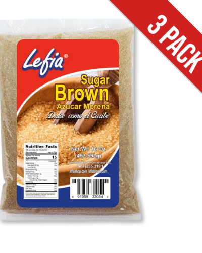 LEFIA BRAND SUGAR BRAWN AZUCAR MORENA 16 OZ / 3 PACK/