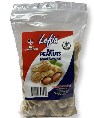 2 X Lefia  Raw Peanuts, Raw Peanuts in Shell, Mani Natural 5 oz