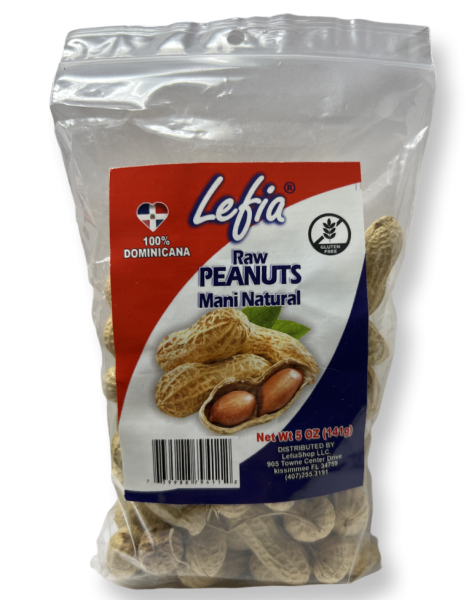 2 X Lefia  Raw Peanuts, Raw Peanuts in Shell, Mani Natural 5 oz