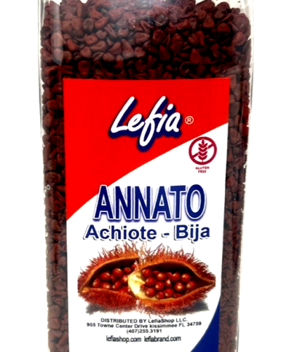 Lefia Annatto Whole 22Oz, Achiote Seed / Bija Entera Specias Annatto