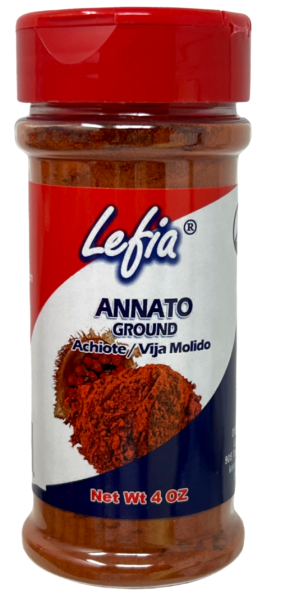 LEFIA Ground Annatto 4 oz -Seed Powder-Annato-anato-Anatto-Achiote-Molido -BIJA