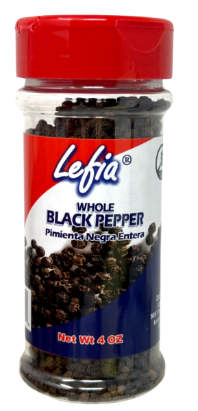 Lefia Whole Black Pepper Pimienta Negra Entera | .4oz